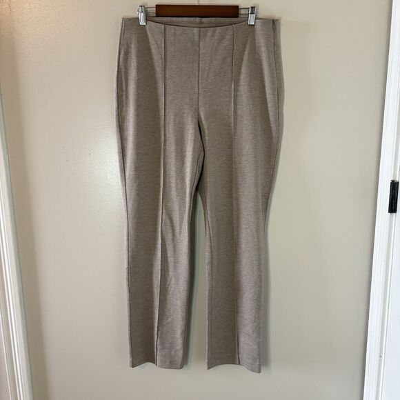 Chico's Pants - Chico’s Casual Pants Beige Pleated Side Zipper Straight Leg Sz 2 Large